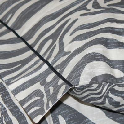 Tag House Completo letto Singolo in Cotone Animalier Zebrato Federa con volani_