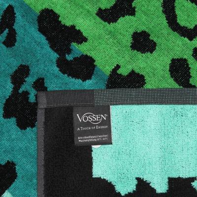 Vossen Telo Mare Maxi Spugna di Cotone Jacquard, Telo Bagno Cinigliato 100x180 cm Brush Leo Beach_