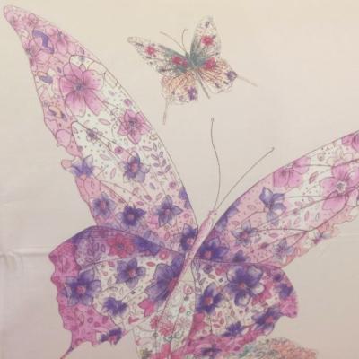 Mirabello Completo Letto Matrimoniale Percalle di puro Cotone Butterfly 03M Rosa Sopra, Lenzuolo sotto con angoli e 2 Federe_