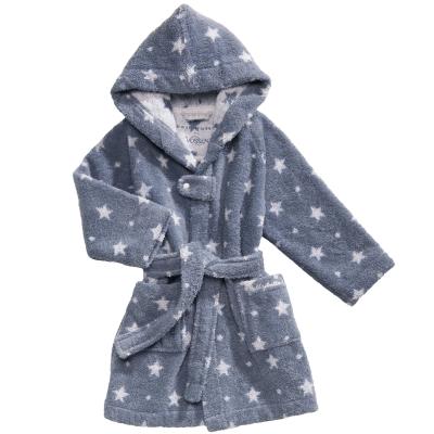 Vossen - Accappatoio in Spugna Bambino Smoke Blue 002 - 3/4 anni