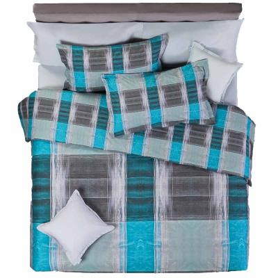 Mirabello Parure Copripiumino In Percalle di Cotone Matrimoniale - Millenial Tartan N61