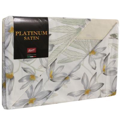 Cogal Parure Copripiumino Letto Matrimoniale, Premium 6140, Raso di Cotone Sacca e federe_