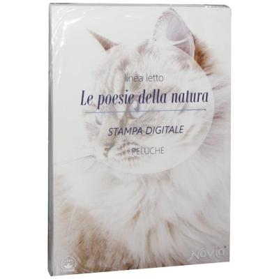 Novia Completo Letto Singolo Cotone, Stampa Digitale Gattino Peluche una piazza_