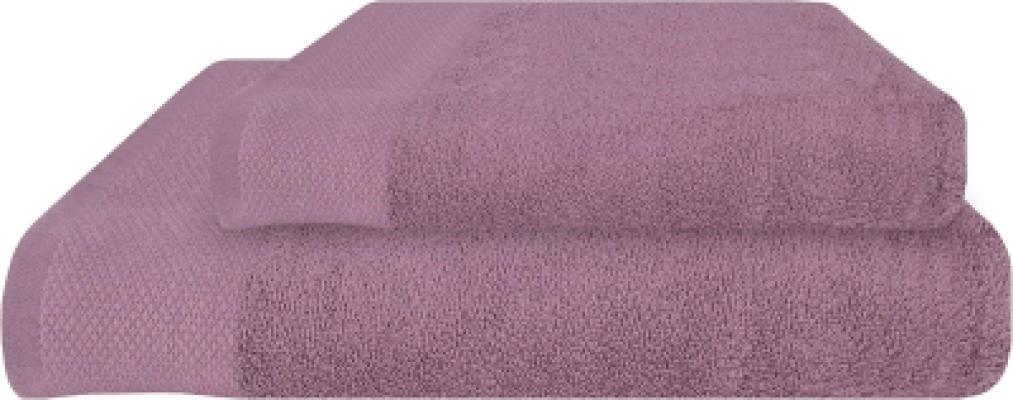 Perlarara Set Asciugamani 1+1 Viso e Mani Tinta Unita Malva 314