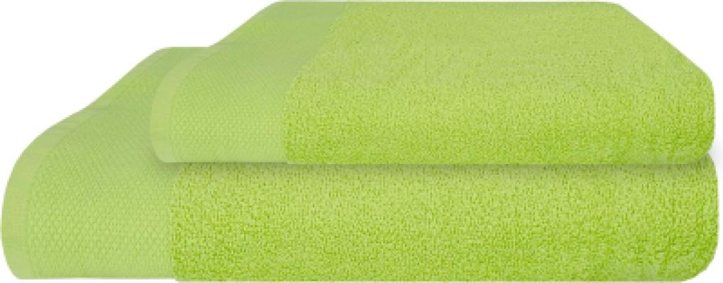 Perlarara Set Asciugamani 1+1 Viso e Mani Tinta Unita Verde 309