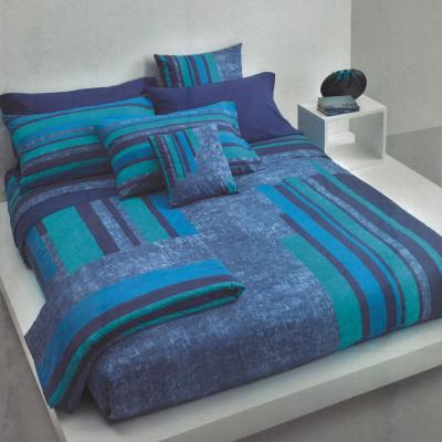 BedArt Carrara Completo Copripiumino Singolo Doubleface Percalle di Cotone Must 002 Blue