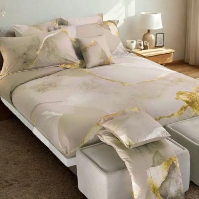 BedArt Carrara Parure Copripiumino Matrimoniale Percalle di Cotone Shibui 002 Beige