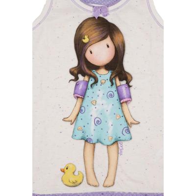 Gorjuss Santoro Little Duck Viola - Pigiama 2 Pezzi Canotta + Pantaloncino Bambina_