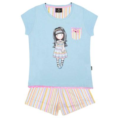Gorjuss Santoro And all things nice Turchese - Pigiama 2 Pezzi T-shirt + Pantaloncino Bambina