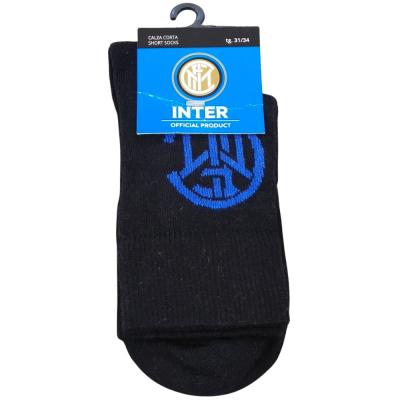 Inter Calzini Corti Bambino Ragazzo 604 Taglia 31/34 Nero