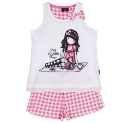 Gorjuss Santoro Rosa - Pigiama 2 Pezzi Canotta + Pantaloncino Bambina 16 Anni_
