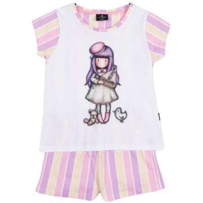 Gorjuss Santoro Bianco - Pigiama 2 Pezzi T-shirt + Pantaloncino Bambina 6 Anni_