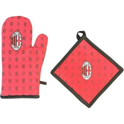 Milan Set Barbecue Guanto da forno e Presina in Cotone_