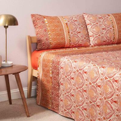 Bassetti Completo Letto Con Balza Copriletto Matrimoniale in cotone Nairobi R1_