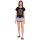 Pigiama Corto Donna Cotone Chaos Nero Maglia mezza manica e Pantaloncino Taglia M