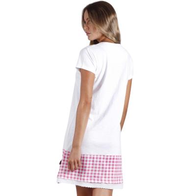 Gorjuss Santoro Rosa - Vestito a mezza manica 100% cotone Donna S_