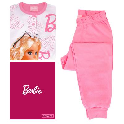 Barbie BR21 - Pigiama lungo in cotone Interlock 3/4 Anni_