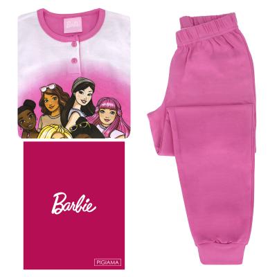 Barbie BR04 - Pigiama lungo in cotone Interlock 3/4 Anni_
