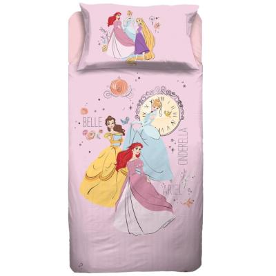 Disney Completo Lenzuola Principesse in Cotone Singolo P996