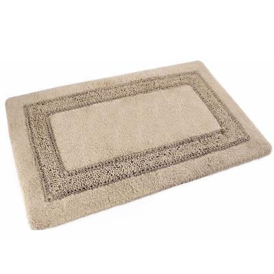 PERLARARA Tappeto Bagno Assorbente ed Antiscivolo in Cotone Lavabile in Lavatrice - Parure Bagno 50x80 cm - Tappeto Parure per Bagno Mandorla Melissa