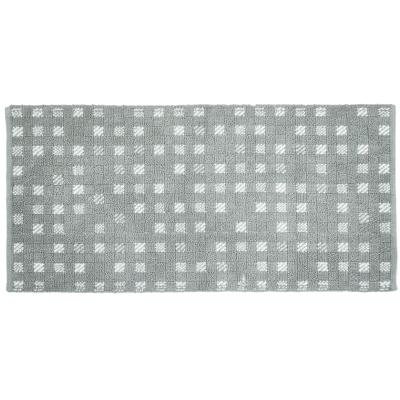 Perlarara Tappeto Bagno Zulema 55X110 Cm In Cotone Grigio_