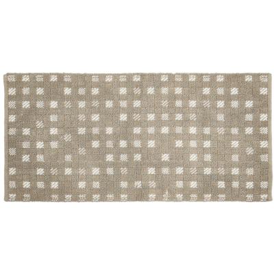 Perlarara Tappeto Bagno Zulema 55X110 Cm In Cotone Terra_