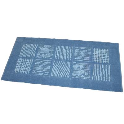 Perlarara Tappeto Bagno Savana 55X110 Cm In Cotone Azzurro Savana_