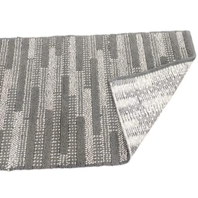 Perlarara Tappeto Bagno Salima 55X110 Cm In Cotone Grigio Salima_