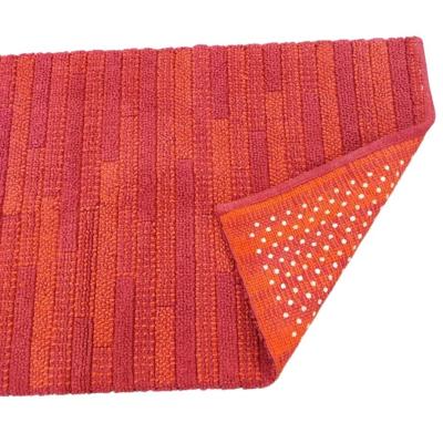 Perlarara Tappeto Bagno Salima 55X110 Cm In Cotone Rosso Salima_