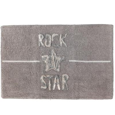 Perlarara Tappeto Bagno Rockstar 50X80 Cm In Cotone Tortora_