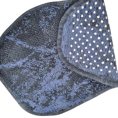 Perlarara Parure 3 pezzi Tappeto Bagno Rock 65X130 Cm In Cotone Blu_
