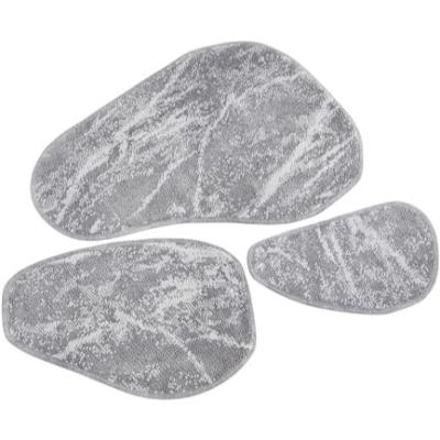 Perlarara Parure 3 pezzi Tappeto Bagno Rock 65X130 Cm In Cotone Visone_