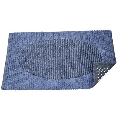 Perlarara Tappeto Bagno Noah 65X130 Cm In Cotone Blu_