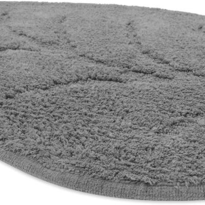 Perlarara Tappeto Bagno Leaf 55X110 Cm In Cotone Antracite Leaf_