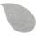 Perlarara Tappeto Bagno Leaf 55X110 Cm In Cotone Grigio Leaf