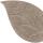 Perlarara Tappeto Bagno Leaf 55X110 Cm In Cotone Terra Leaf