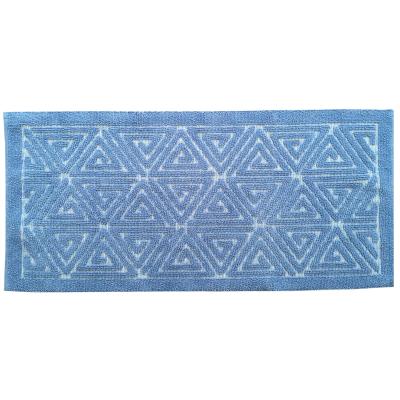 Perlarara Tappeto Bagno Iside 65X150 Cm In Cotone Azzurro_