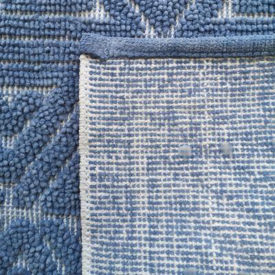 Perlarara Tappeto Bagno Iside 65X150 Cm In Cotone Azzurro_