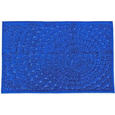 Perlarara Tappeto Bagno Glamour 65X100 Cm In Cotone Blu Glamour_