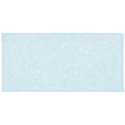 Perlarara Tappeto Bagno Dea 55X110 Cm In Cotone Azzurro Dea_