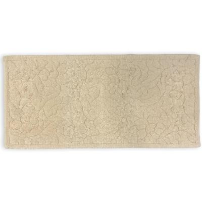 Perlarara Tappeto Bagno Dea 55X110 Cm In Cotone Beige Dea_