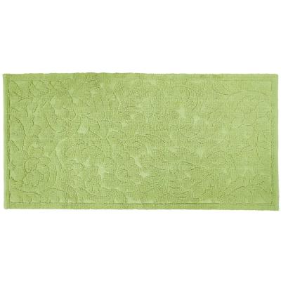 Perlarara Tappeto Bagno Dea 55X110 Cm In Cotone Verde Dea_