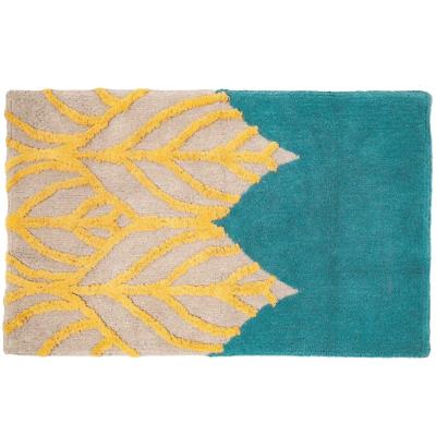 Perlarara Tappeto Bagno Chloè 50X80 Cm In Cotone Celeste_