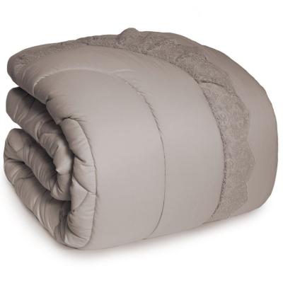 Laura Biagiotti Trapunta Matrimoniale Invernale Molto Calda con bordo in pizzo, Rubino Piumone Letto 260x270 cm