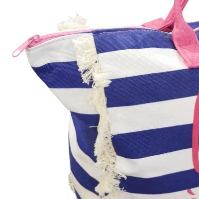 Siretessile Borsa da spiaggia grande con zip, Borsa da mare donna, moda estate San Marco_