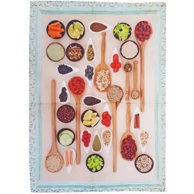 Vingi 6 Strofinacci Cucina Cotone 52x70 cm Stampati Dis 2, Set asciugamani da cucina 6 pezzi Asciugapiatti_