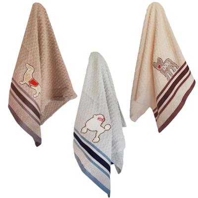 Vingi 3 Strofinacci Cucina in Spugna Cotone 44x67 cm Cani, Set asciugamani da cucina 3 pezzi Asciugapiatti