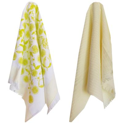 Vingi Set 2 Strofinacci Cucina in Spugna Cotone 44x73 cm Fantasy Limoni, Asciugamani da cucina Asciugapiatti_
