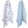 Vingi Set 2 Strofinacci Cucina in Spugna Cotone 44x73 cm Hawaii Fish, Asciugamani da cucina Asciugapiatti