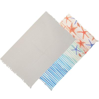 Vingi Set 2 Strofinacci Cucina in Spugna Cotone 44x73 cm Hawaii Seastar, Asciugamani da cucina Asciugapiatti_